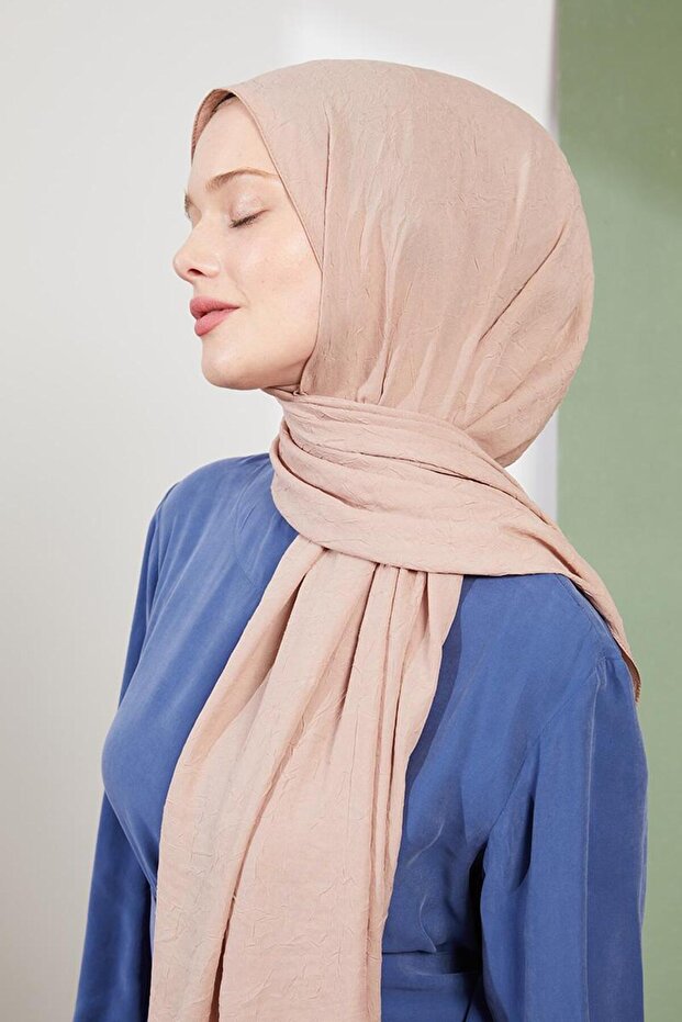 Nude Kraş Krep Şal - 3