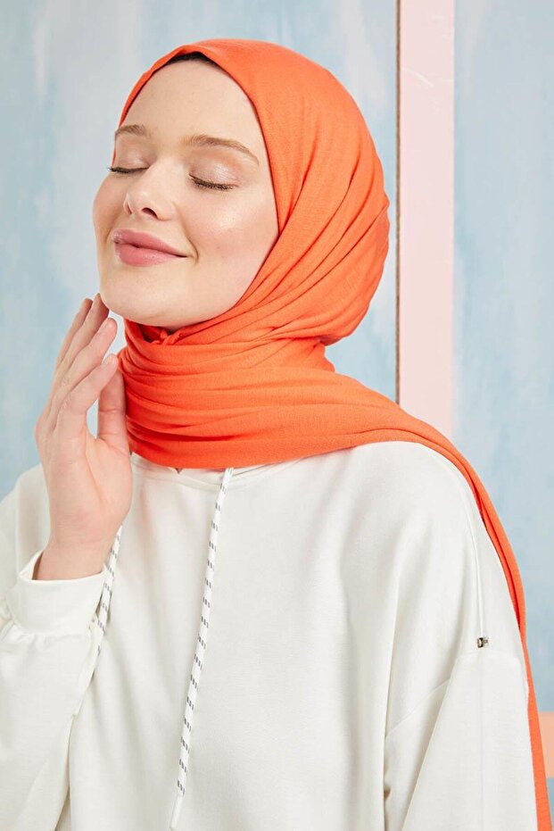 Turuncu Five Penye Şal - 2