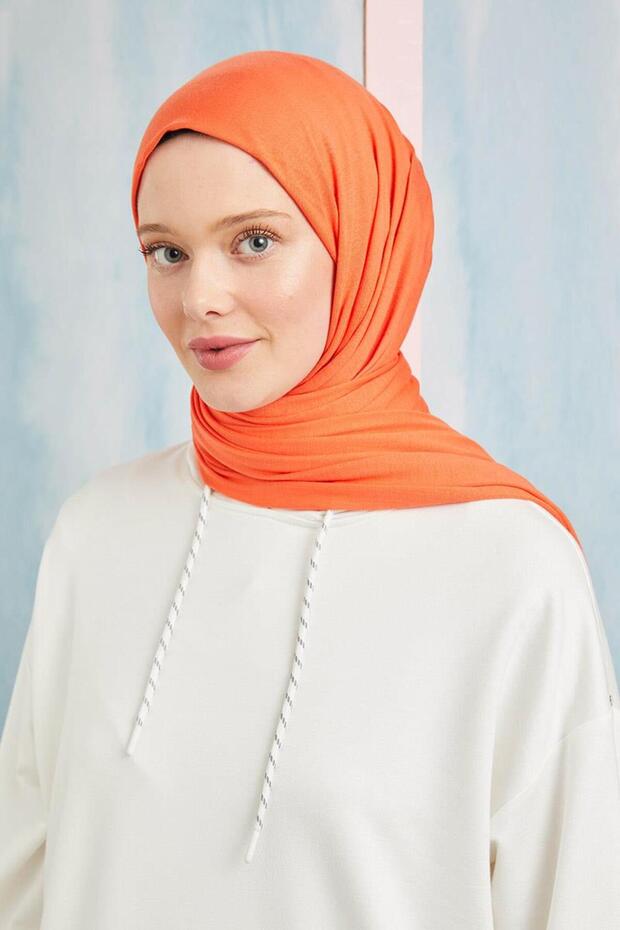 Turuncu Five Penye Şal - 1