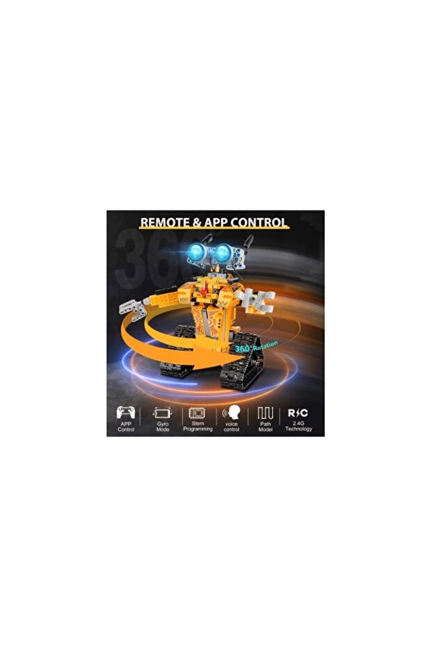 RB02 STEM Robot Kit — Programmable RC Robot with Lights & Sound, 360° Rotation, App Cont - 2