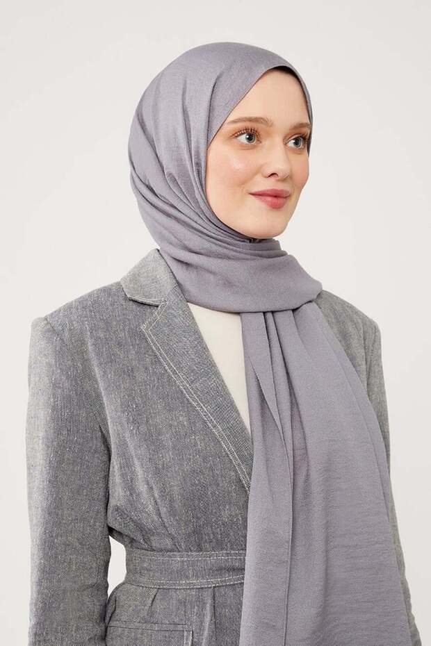 Koyu Gri Junset Şal - 4