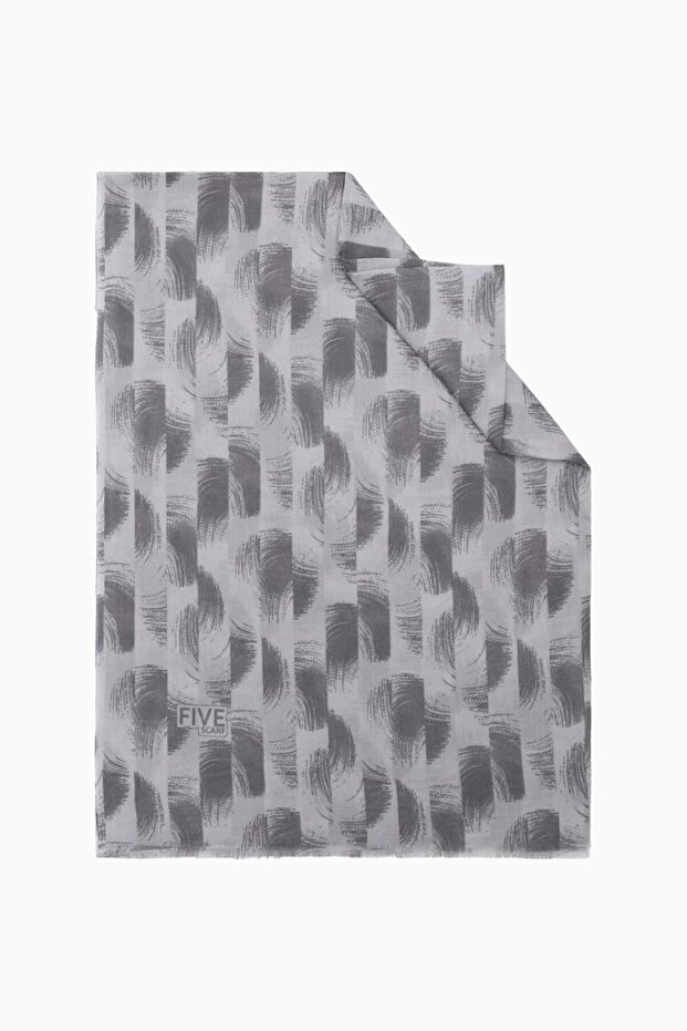 Gray Relax Spiral Batik Shawl