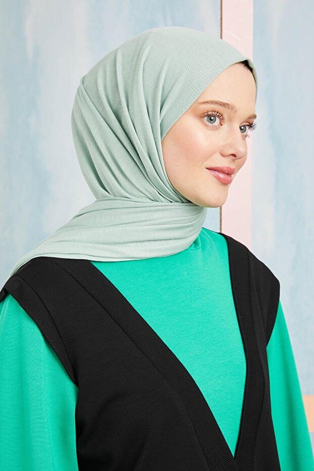 Mint Green Five Combed Cotton Shawl