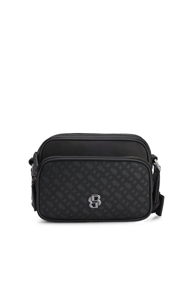 Monogram desenli çapraz askılı çanta - 1