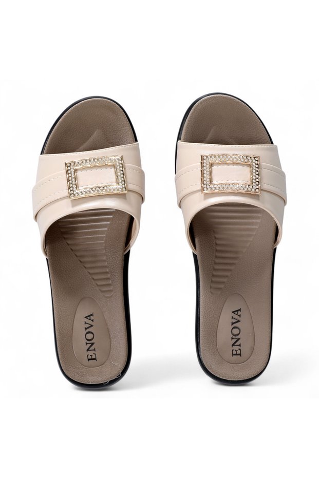 Women's Orthopedic Slippers Providing All-Day Comfort, Featuring Buckle Design and Made from High-Quality Material