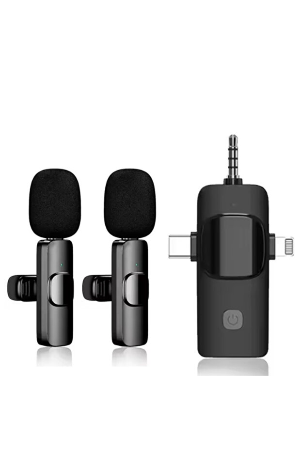 Nexonix® Wireless K15 Lavalier Microphone – 3-in-1 Mini Noise Cancelling Microphone - 1