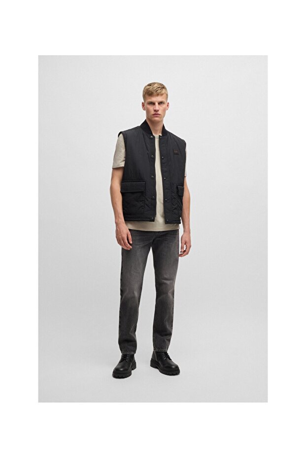 Logo detaylı slub pamuklu regular-fit T-shirt - 2