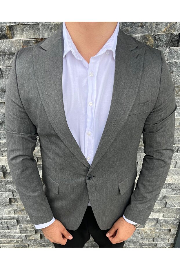 Men's Slim Fit Italian Cut Polyviscon Fabric 4 Season Jacket