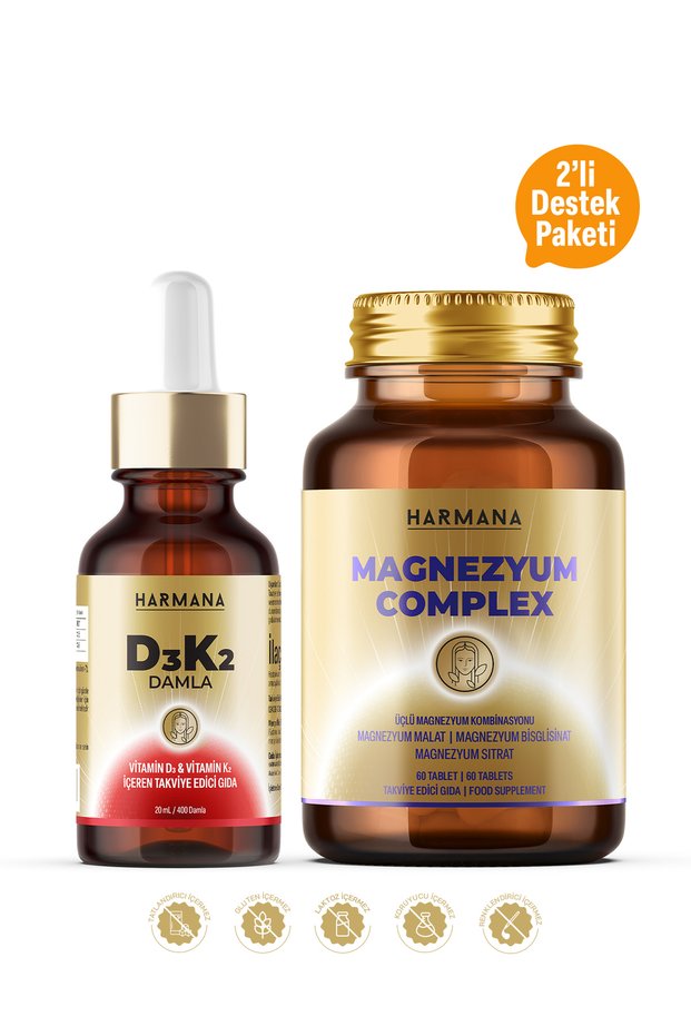 2-Pack Support - Magnesium Complex and Vitamin D3K2