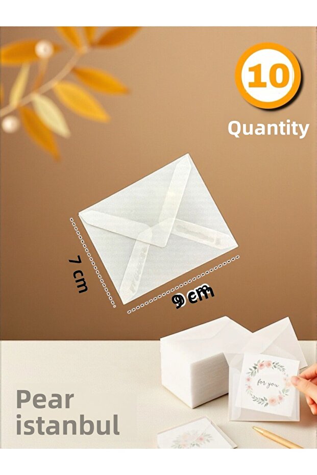 10Pcs 7X9 Tracing Transparent Clear Envelope Invitation Luxury Greeting Card Letter Seal Wallet