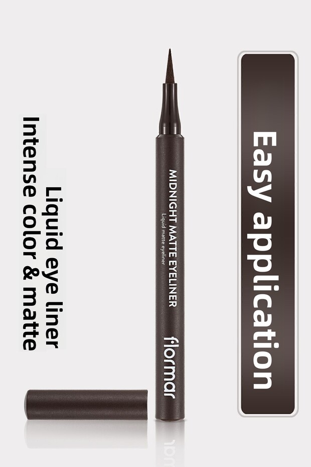 Matte Liquid Pen Eyeliner (BROWN) - Midnight Matte Eyeliner - 002 Brown -8690604641659
