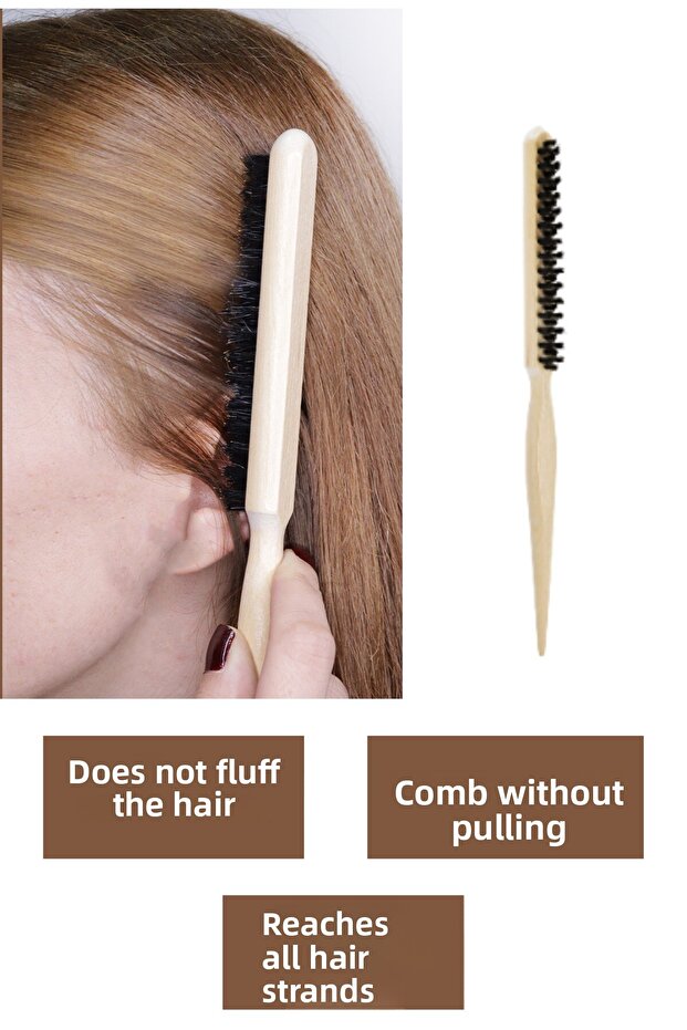 Double Ended Wooden Knob Comb
