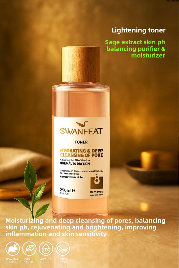 Brightening Toner, Skin Ph Balancing, Purifying & Moisturizing with Sage Extract 250ml