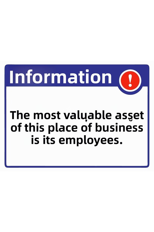 Information Is the Most Valuable Asset of This Workplace. Isg Warning Sign Pvc A4 21X30 cm