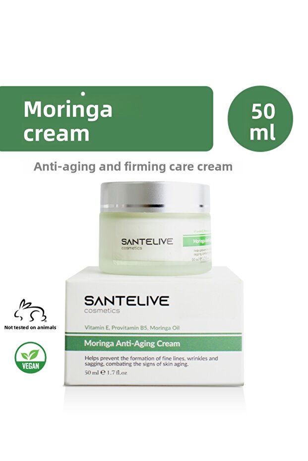 Moringa Extract Anti-Wrinkle Anti-Aging Cream Vitamin E Panthenol 30 Years 50 ml