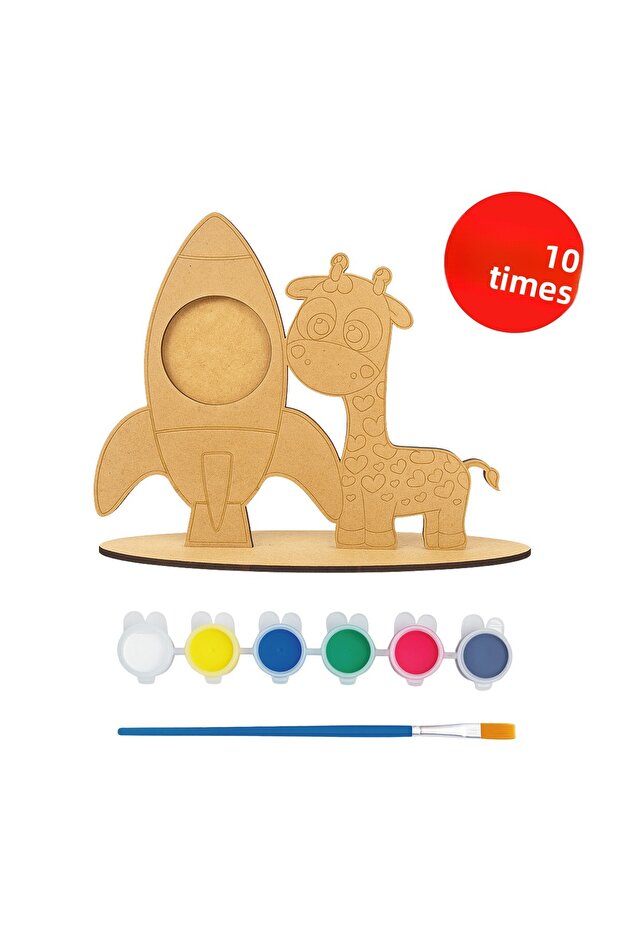 Rocket Giraffe Photo Frame Bulk Activity - Classroom, Nursery, Kindergarten Activity - Set of 10