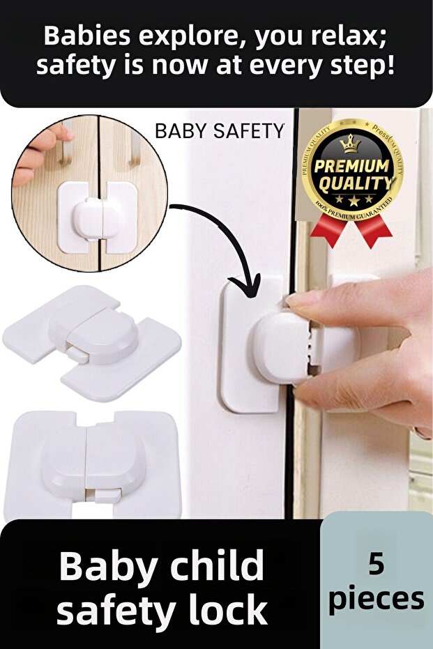 Special Design Refrigerator Drawer Window Cabinet Fixer 5 Pieces Child Baby Protective Safety Lock