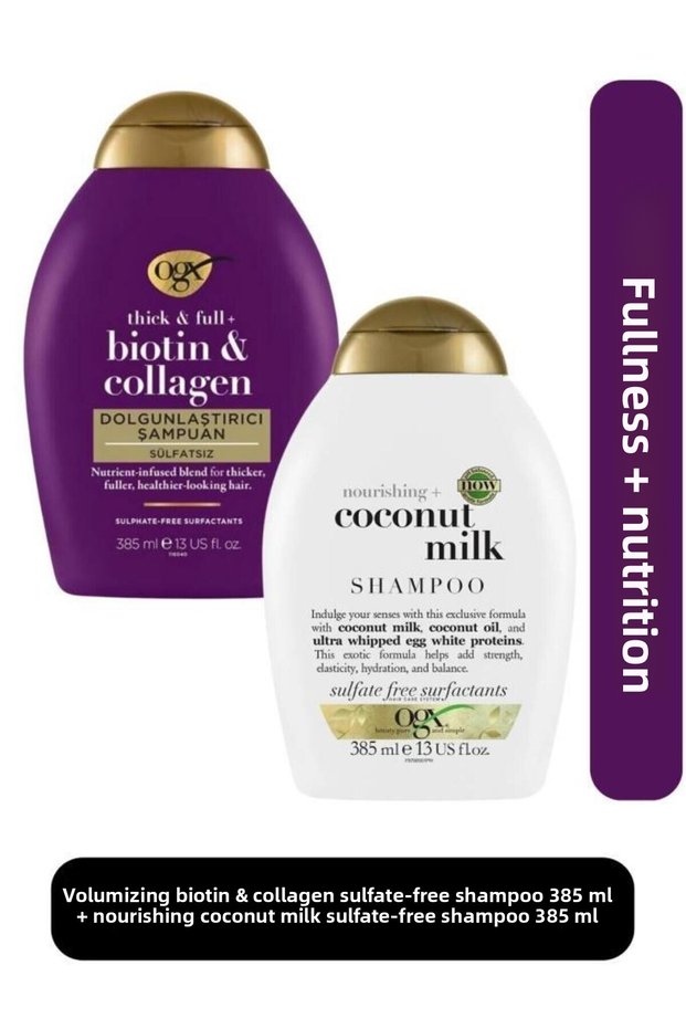 Biotin and Collagen Plumping Sulfate-Free Shampoo + Coconut Milk Nourishing