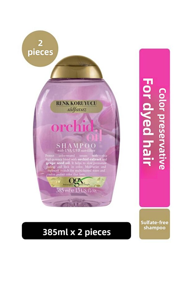 Orchid Oil Color Protection Sulfate-Free Shampoo - 385 ml x2