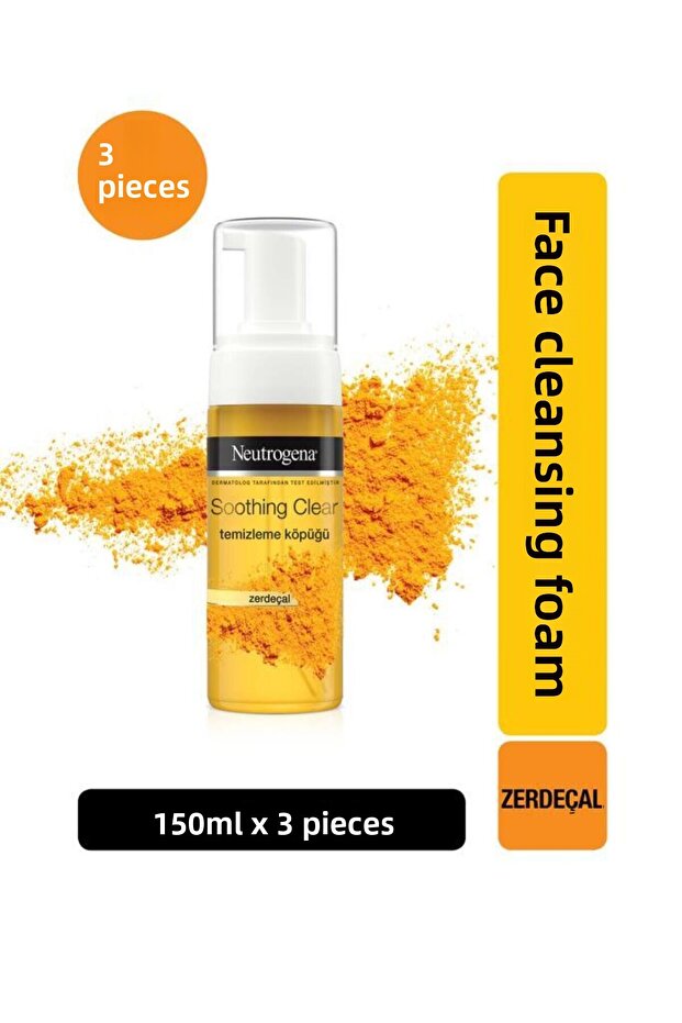 Soothing Clear Turmeric Facial Cleansing Foam 150 ml X3