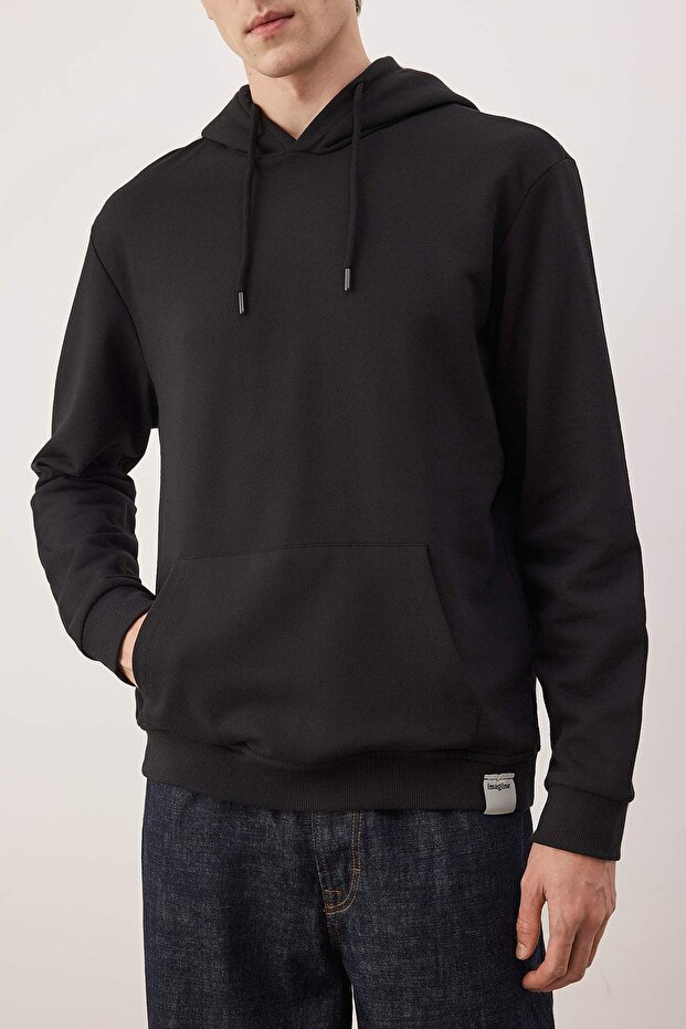 Siyah-Kahverengi 2'li Paket Kapüşonlu Regular Kesim İçi Polarlı Sweatshirt TMNAW24SW00000 - 6