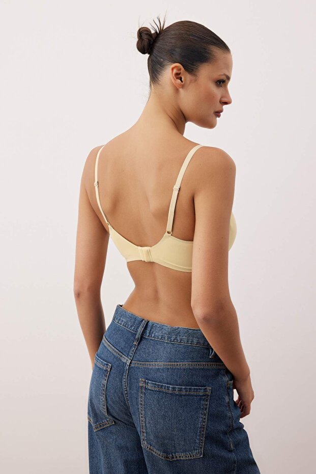 Ten Hayalet Dikişsiz/Lazer Kesim Balensiz Kaplı Micro Bralette Örme Sütyen THMAW26SU00024 - 5