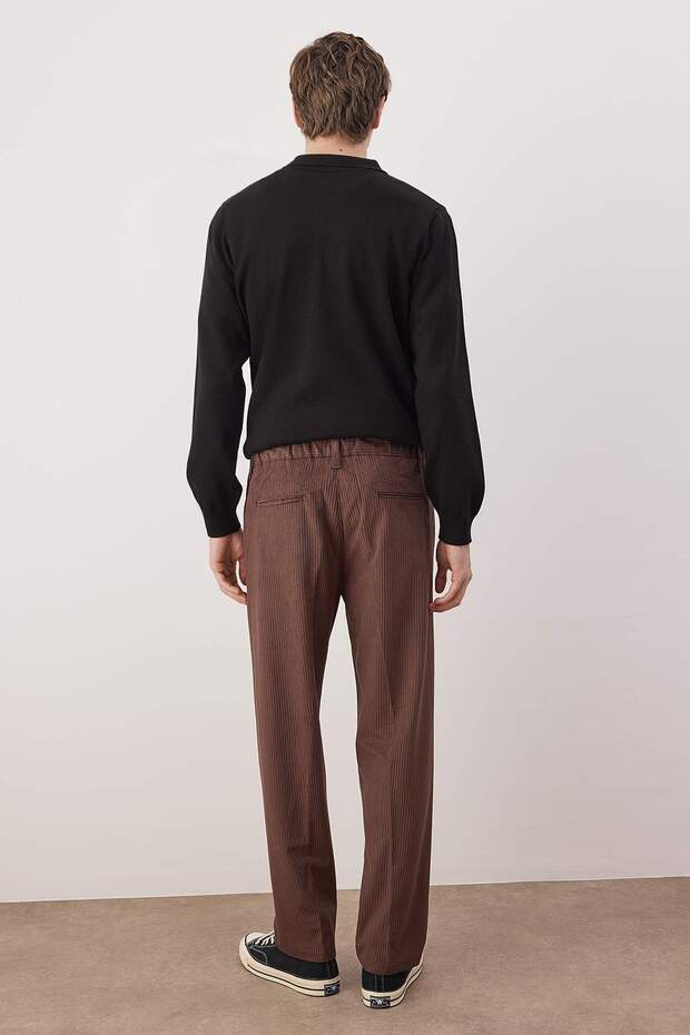 Kahverengi Erkek Baggy Fit Kadife Pantolon TMNAW26PL00022 - 8