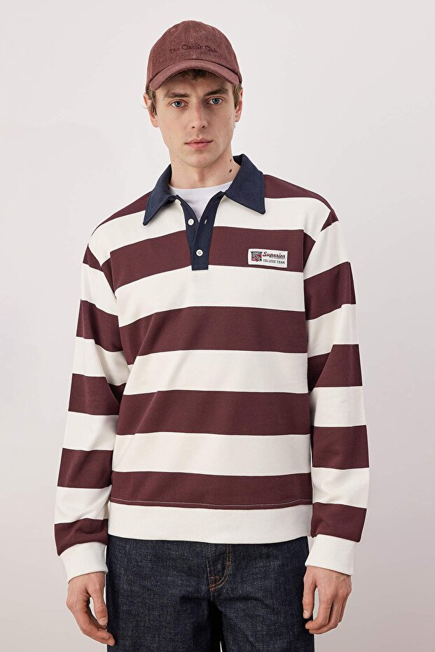 Bordo Regular Sweatshirt TMNAW24SW00240 - 1