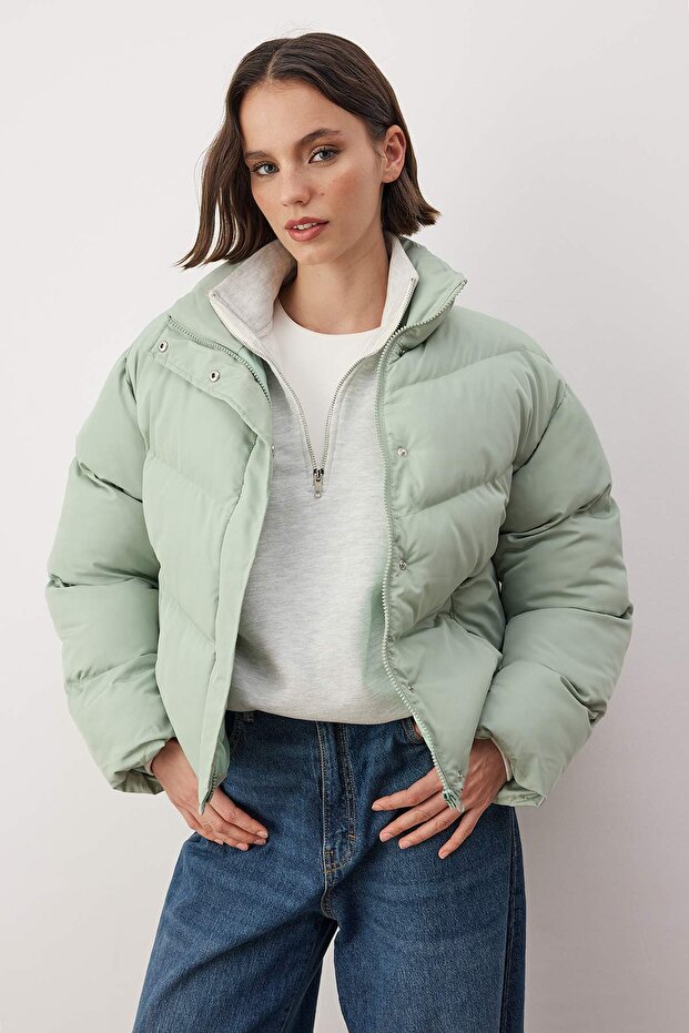 Kurtka puchowa Mint Regular Fit Water Repellent TWOAW24MO00048 - 2