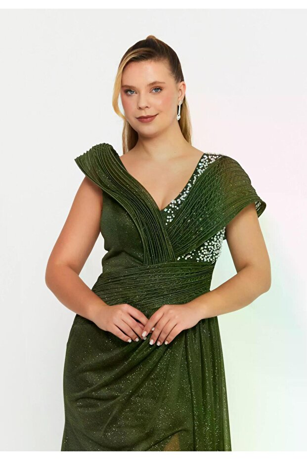 6133SIM İŞLEMELİ SİM TÜL ELBİSE - 4