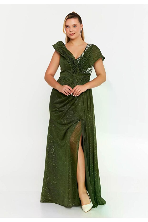 6133SIM İŞLEMELİ SİM TÜL ELBİSE - 1