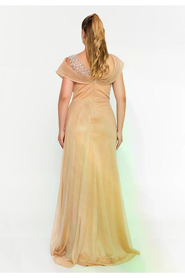 6133SIM İŞLEMELİ SİM TÜL ELBİSE - 2