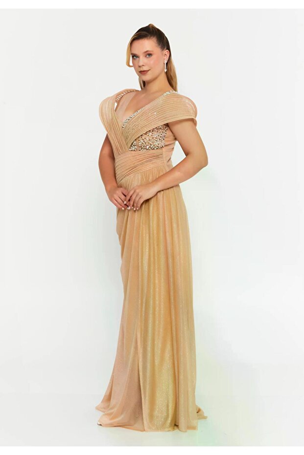 6133SIM İŞLEMELİ SİM TÜL ELBİSE - 3