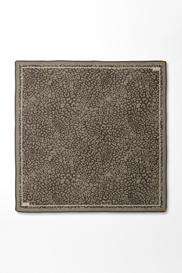 المنك ليوبارد نمط Twill وشاح حريري - 3