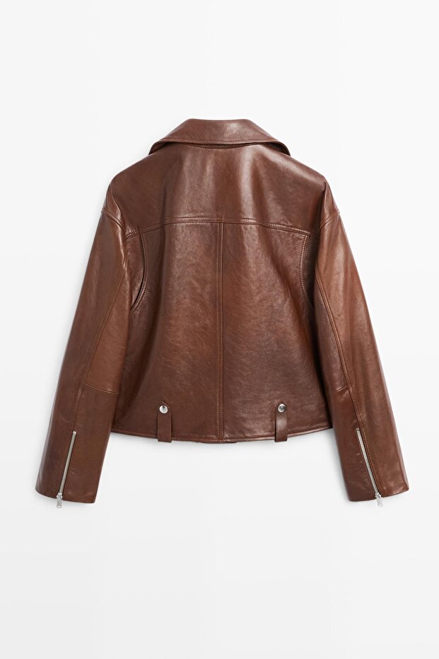 Napa deri biker ceket - 8