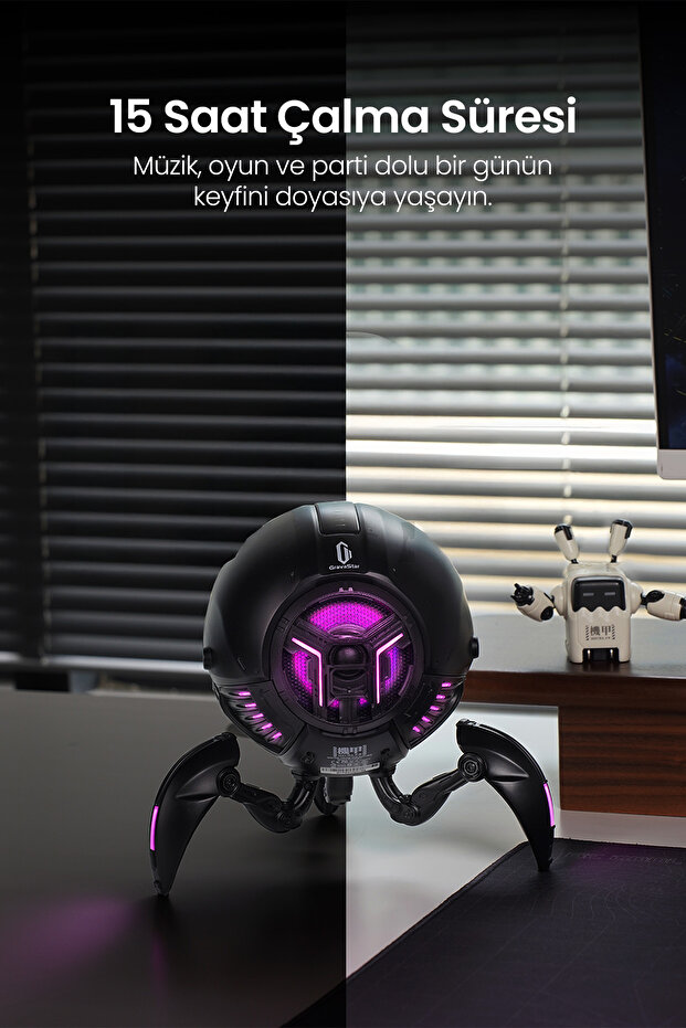 Bluetooth Speaker Mars Pro Black Normal Version Bluetooth Hoparlör - 6