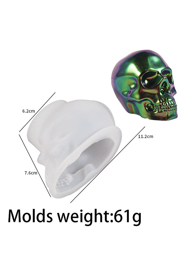 large Halloween Ornament Silicone Candle Mold DIY Handmade Skull Scented Candle Soap Plaster Resin C