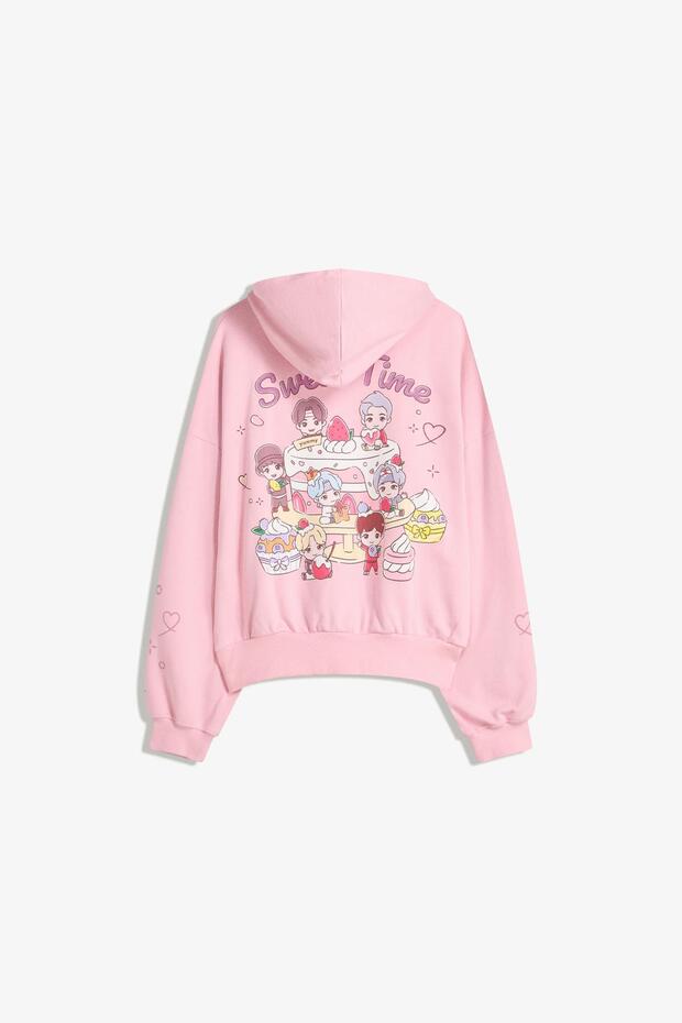 TinyTAN baskılı sweatshirt - 6