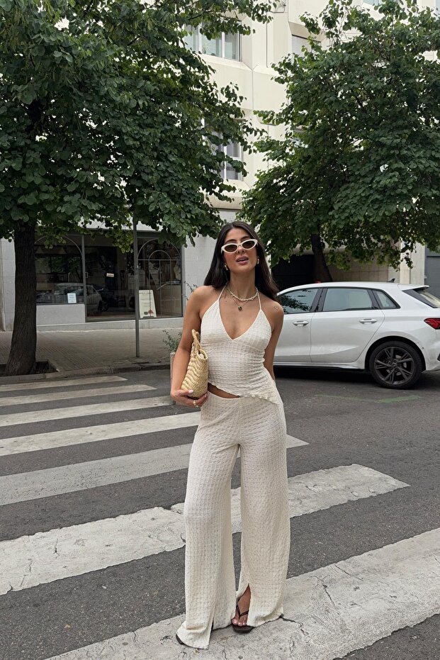 Geniş paça pantolon - 1