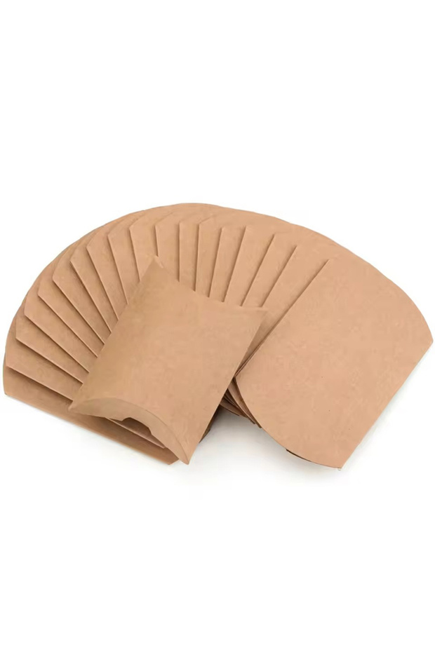 50PCS Brown 50PCS Multicolor Kraft Paper Pillow Candy Box DIY Hemp Rope Party Gift Candy Boxes Weddi