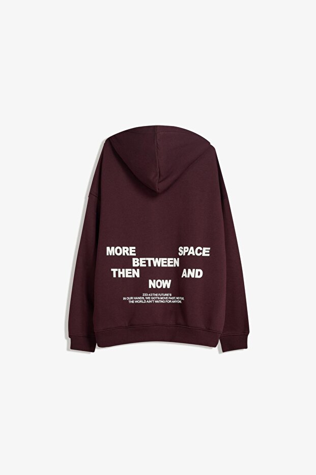 Baskılı kapüşonlu sweatshirt - 5