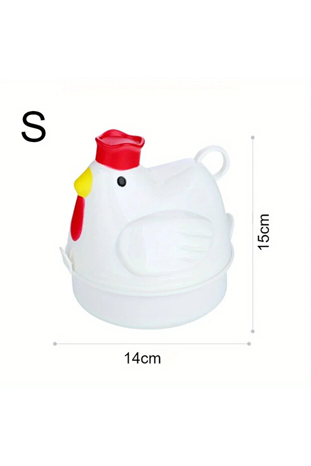 S-1 egg Lovely Chicken Shaped Egg Boiler Steamer 4 Eggs 1Egg Microwave Eggs Cooker Cooking Tool Kitc