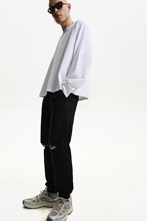 Distressed jogger jean - 4