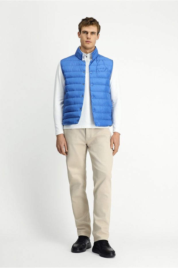 Regular Fit Düz Bonded Yelek - 2