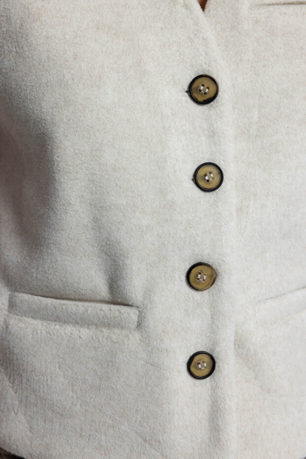 Pace Bej Kısa Yelek - 8