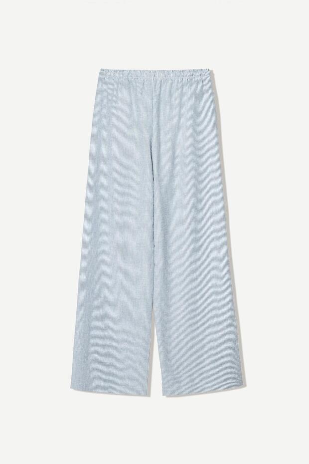 Çizgili rustik pantolon - 5