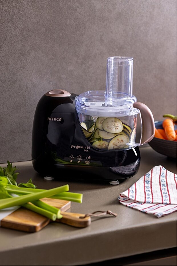 Prokit 444 Mini Mutfak Robotu SİYAH-ROSE - 4