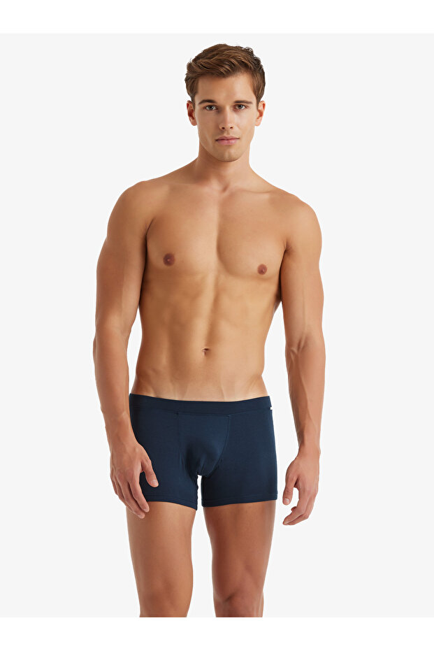 Erkek Modal Elastan Boxer Silver 9310 - Lacivert - 1