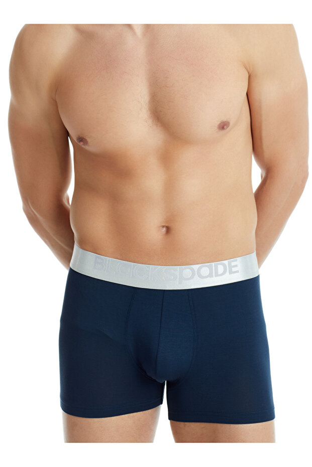 Erkek Modal Elastan Boxer Silver 9302 - Lacivert - 3