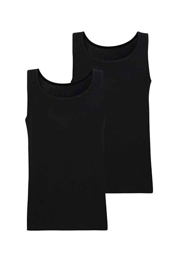 Erkek Atlet 2li Paket Tender Cotton 9678 - Siyah - 1